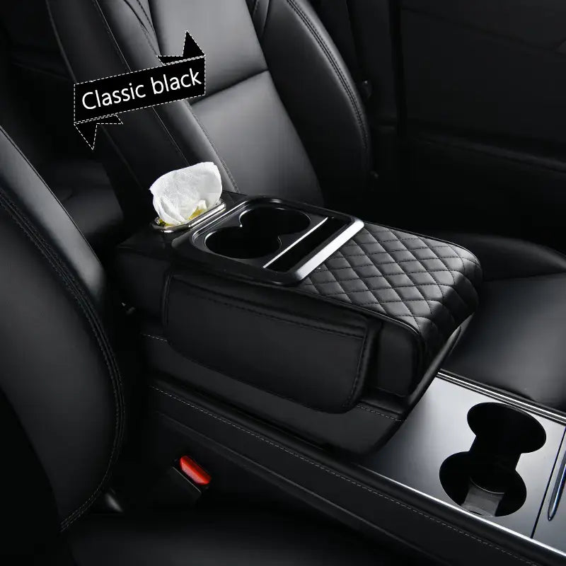 Car Interior Accessories Armrest Box Storage Bag for Storage and Organization of Universal Car Interior Accessories, Cup Holder and Mobile Phone Storage Cabinet for Long-Distance Driving Travel, Car Center Console Armrest Pad, Multi-Function Storage Bag