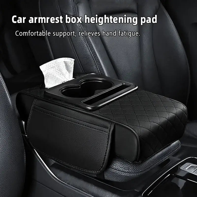 Car Interior Accessories Armrest Box Storage Bag for Storage and Organization of Universal Car Interior Accessories, Cup Holder and Mobile Phone Storage Cabinet for Long-Distance Driving Travel, Car Center Console Armrest Pad, Multi-Function Storage Bag