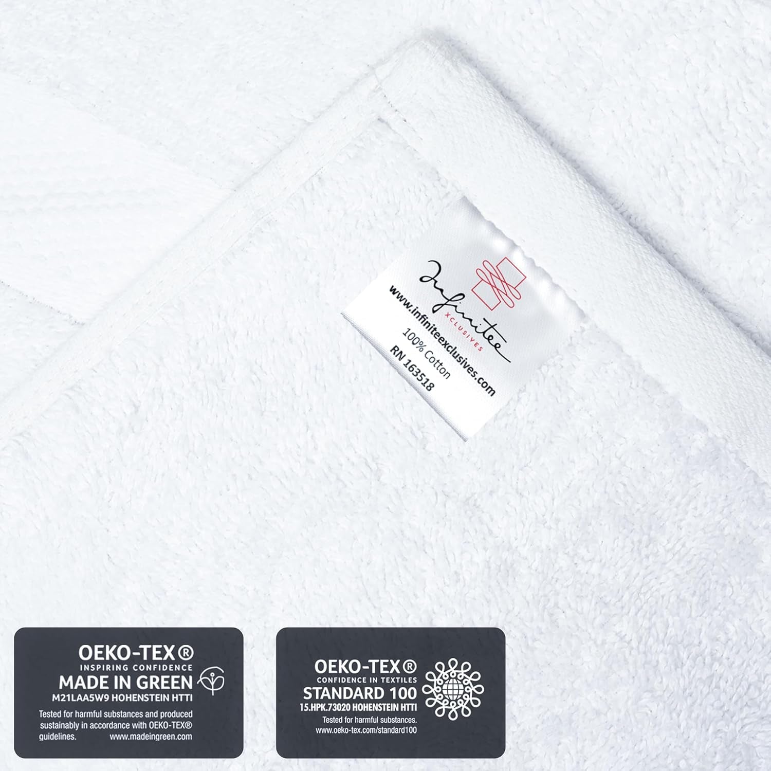 Luxury Wash Cloths for Showering [13X13] – 100% Cotton Washcloths [Pack of 12], Soft and Absorbent Face Towels for Bathroom Wash Clothes, Gym, and Spa (Brilliant White)