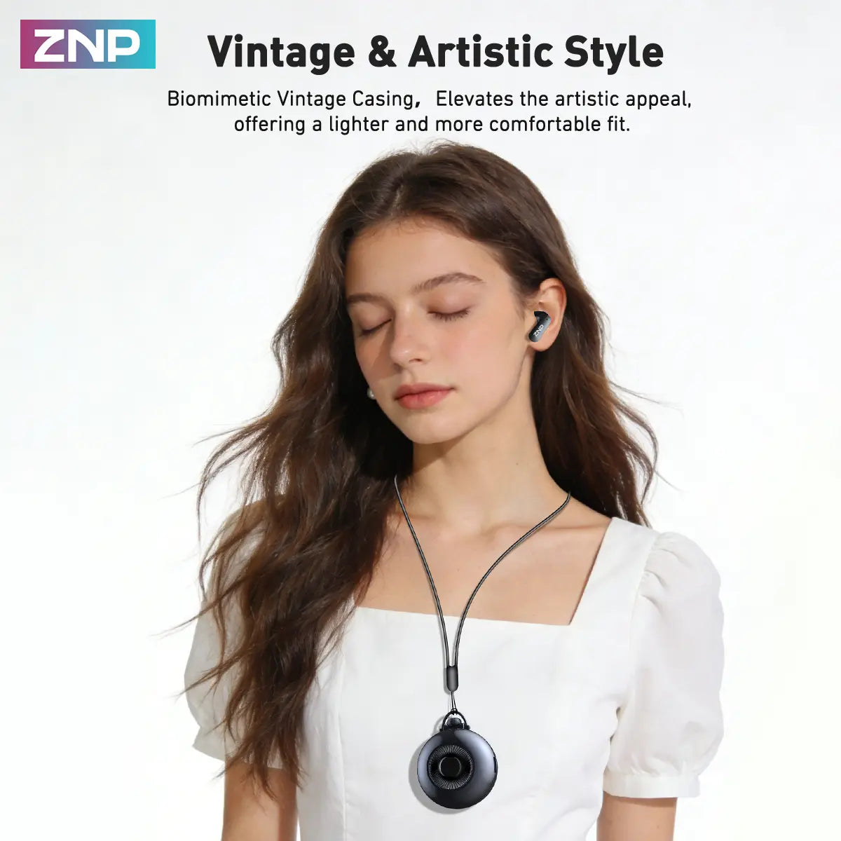 ZNP N03 TWS Bluetooth Earbuds, Bluetooth 6.0, LED Smart Touch Control, Lightweight In-Ear Design, IPX5 Waterproof, Suitable for Gaming, Office Work, Sports, Studying, and Voice Calls, Built-In Microphone